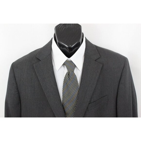 Banana Republic Men Jacket Blazer Sport Coat 2 Button Wool Canada Gray Sz 44 R - Picture 5 of 16